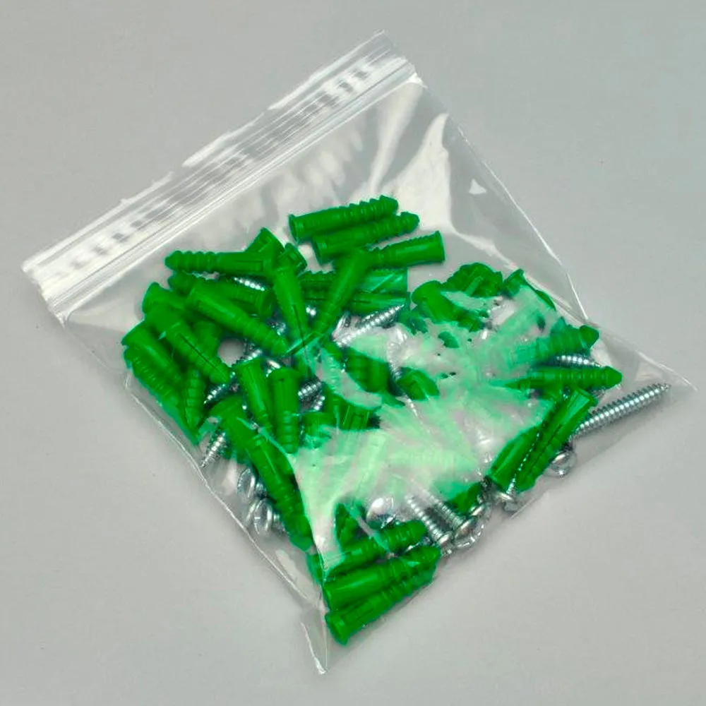 100 Pc Reclosable 2 Mil Clear Bags 8X10 Poly Resealable Plastic Bag Zipper Lock