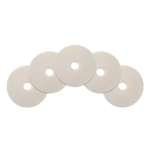 12" White Floor Buffing & Polishing Pads - Case of 5