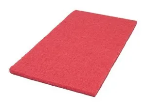 12" x 18" Red Rectangular Floor Buffing & Spacer Pads - Case of 5