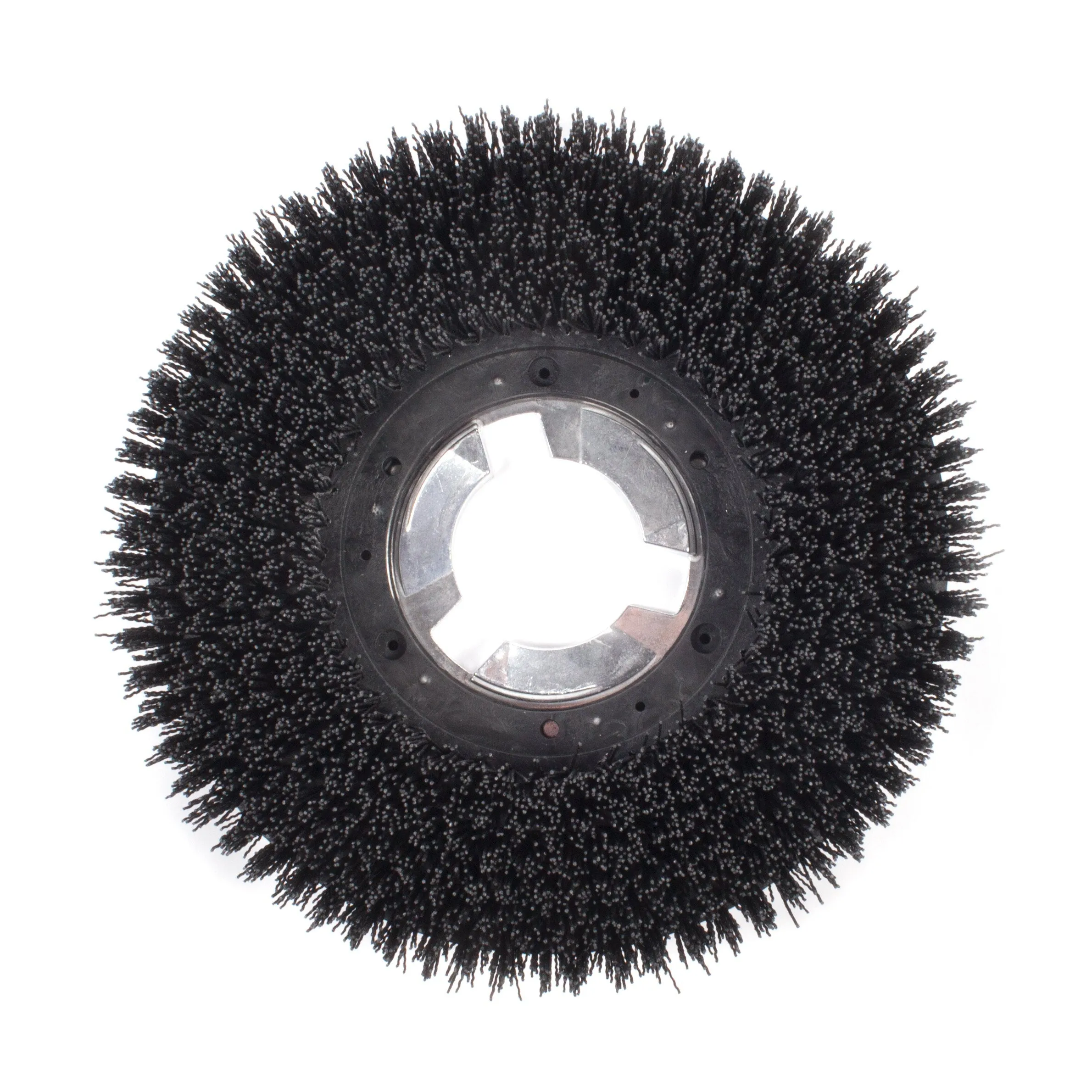 13" Floor Buffer Heavy Duty Floor Stripping Brush w/ 80 Grit Impregnated Black Nylon Bristles (11" Actual Diameter)