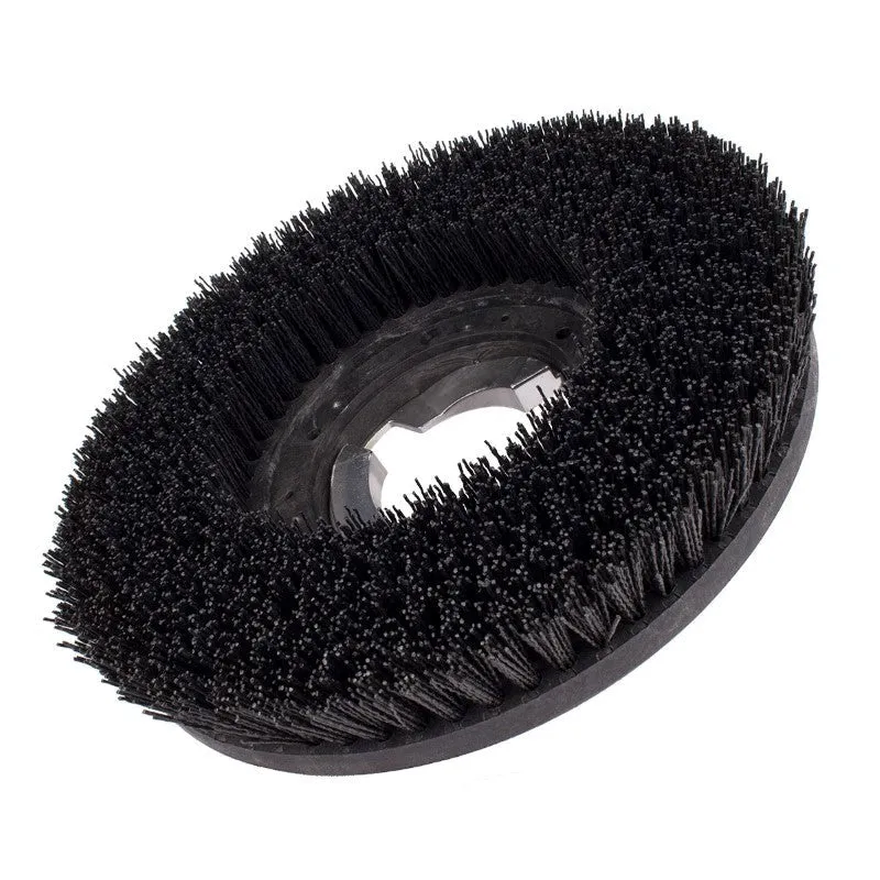 13" Floor Buffer Heavy Duty Floor Stripping Brush w/ 80 Grit Impregnated Black Nylon Bristles (11" Actual Diameter)