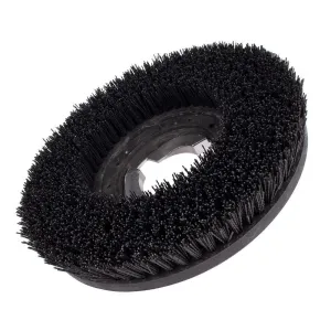 13" Floor Buffer Heavy Duty Floor Stripping Brush w/ 80 Grit Impregnated Black Nylon Bristles (11" Actual Diameter)