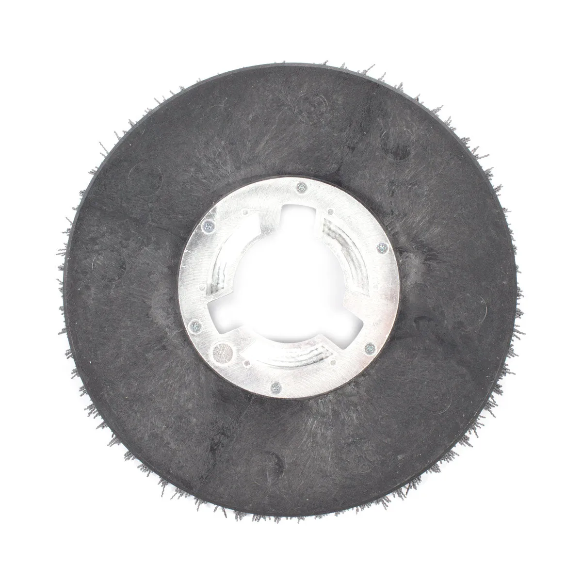 13" Floor Buffer Heavy Duty Floor Stripping Brush w/ 80 Grit Impregnated Black Nylon Bristles (11" Actual Diameter)