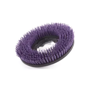 15" Floor Buffer Extra Heavy Duty Floor Stripping Brush w/ 46 Grit Impregnated Purple Nylon Bristles (13" Actual Diameter)
