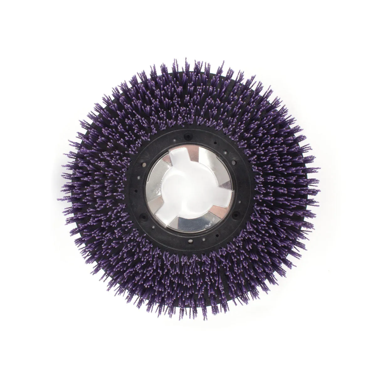 15" Floor Buffer Extra Heavy Duty Floor Stripping Brush w/ 46 Grit Impregnated Purple Nylon Bristles (13" Actual Diameter)