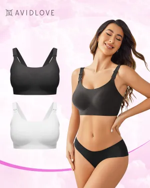 2 Pack Nursing Bras Ultra Comfort Wireless Bra