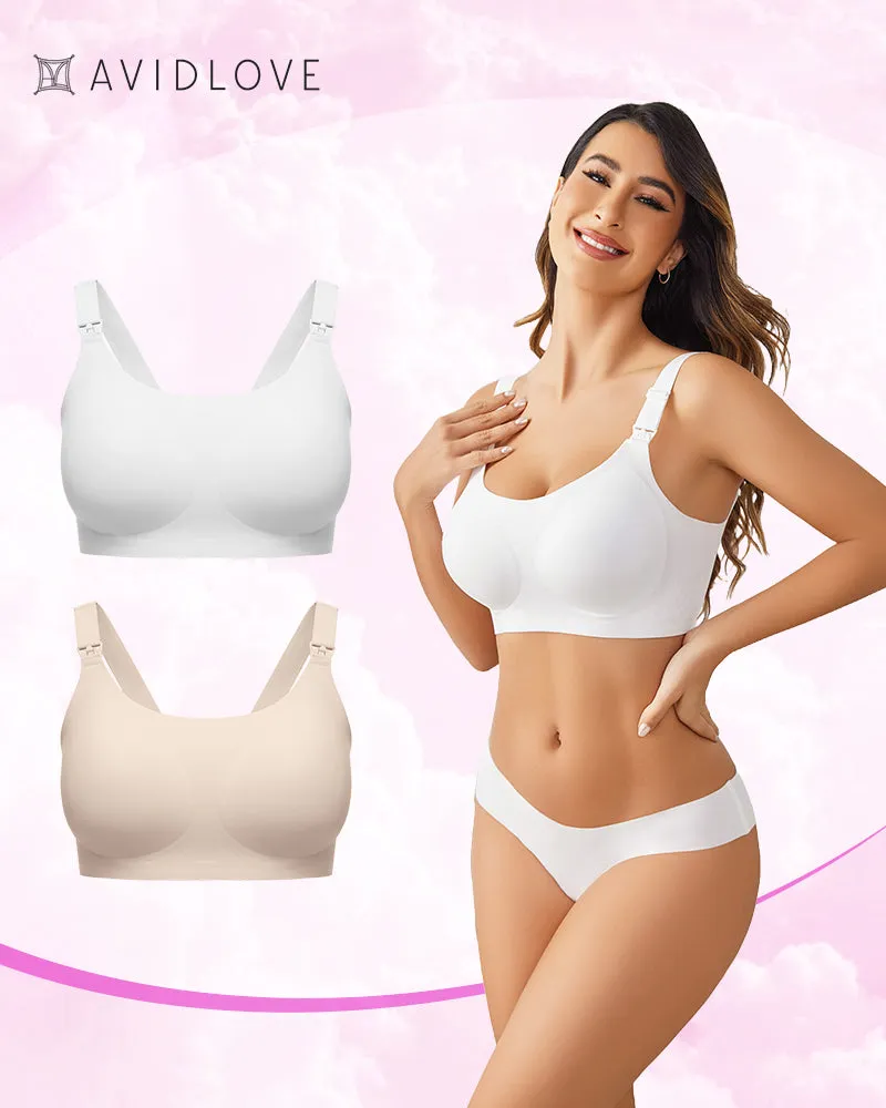 2 Pack Nursing Bras Ultra Comfort Wireless Bra