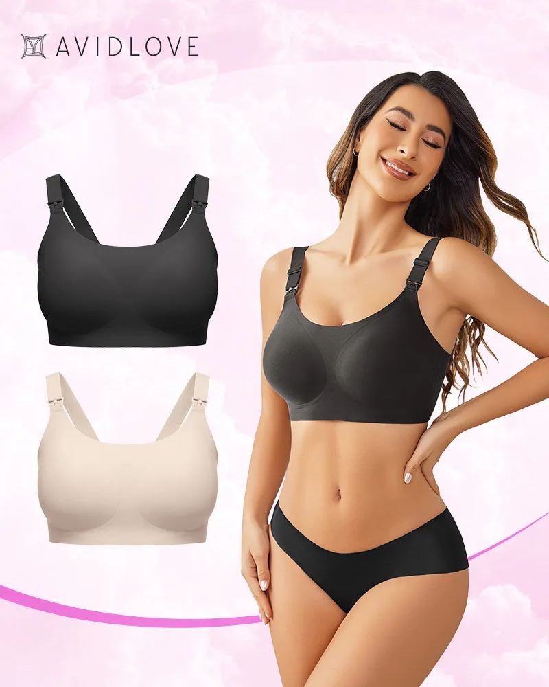 2 Pack Nursing Bras Ultra Comfort Wireless Bra
