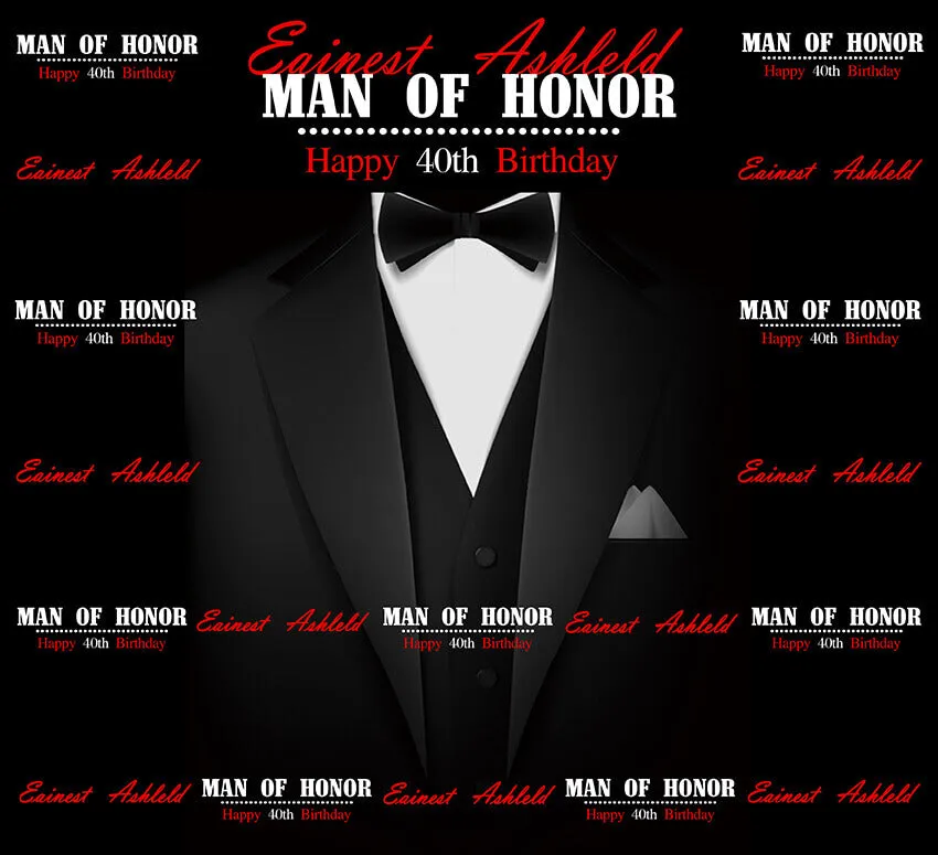 40th Birthday Ideas for Men/Husband, Man Of Honor Backdrop