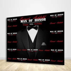 40th Birthday Ideas for Men/Husband, Man Of Honor Backdrop