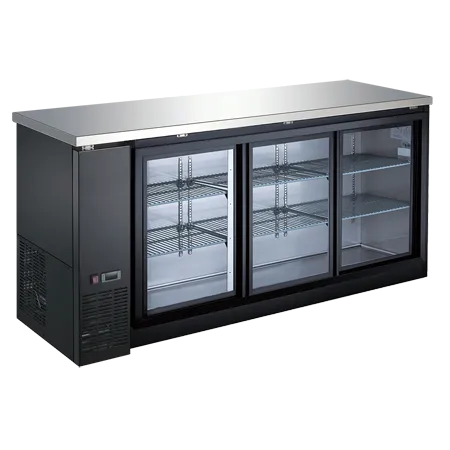 72" Back Bar Sliding Glass Door Coolers
