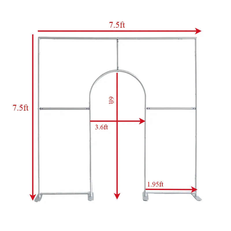 7.5x7.5ft Birthday Party Flower Arch Frame Welcome Stand Door