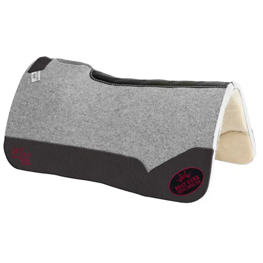 Best Ever 1" Kush Fleesar Series Saddle Pad with Black Wear Leathers- 32"X32"