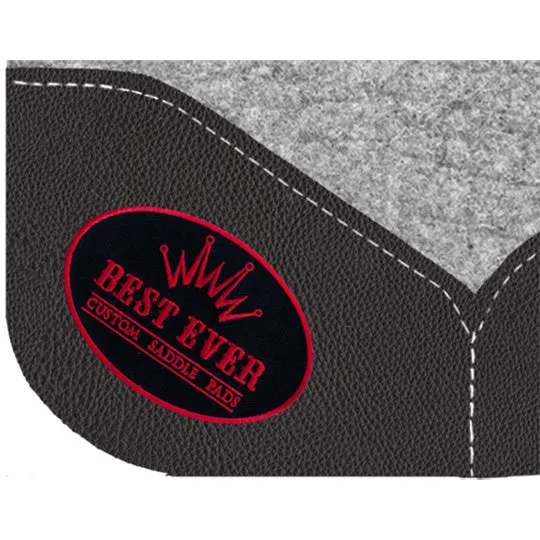 Best Ever 1" Kush Fleesar Series Saddle Pad with Black Wear Leathers- 32"X32"
