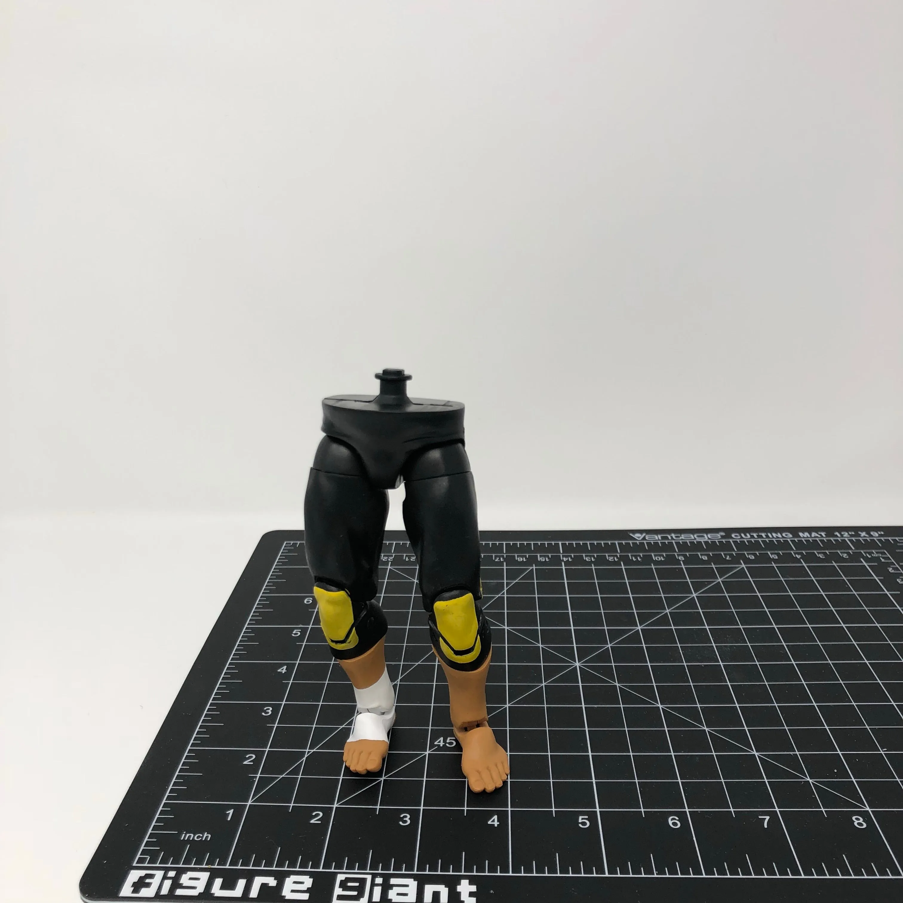 Black pants with yellow knee pads (barefoot) (Full leg) XL