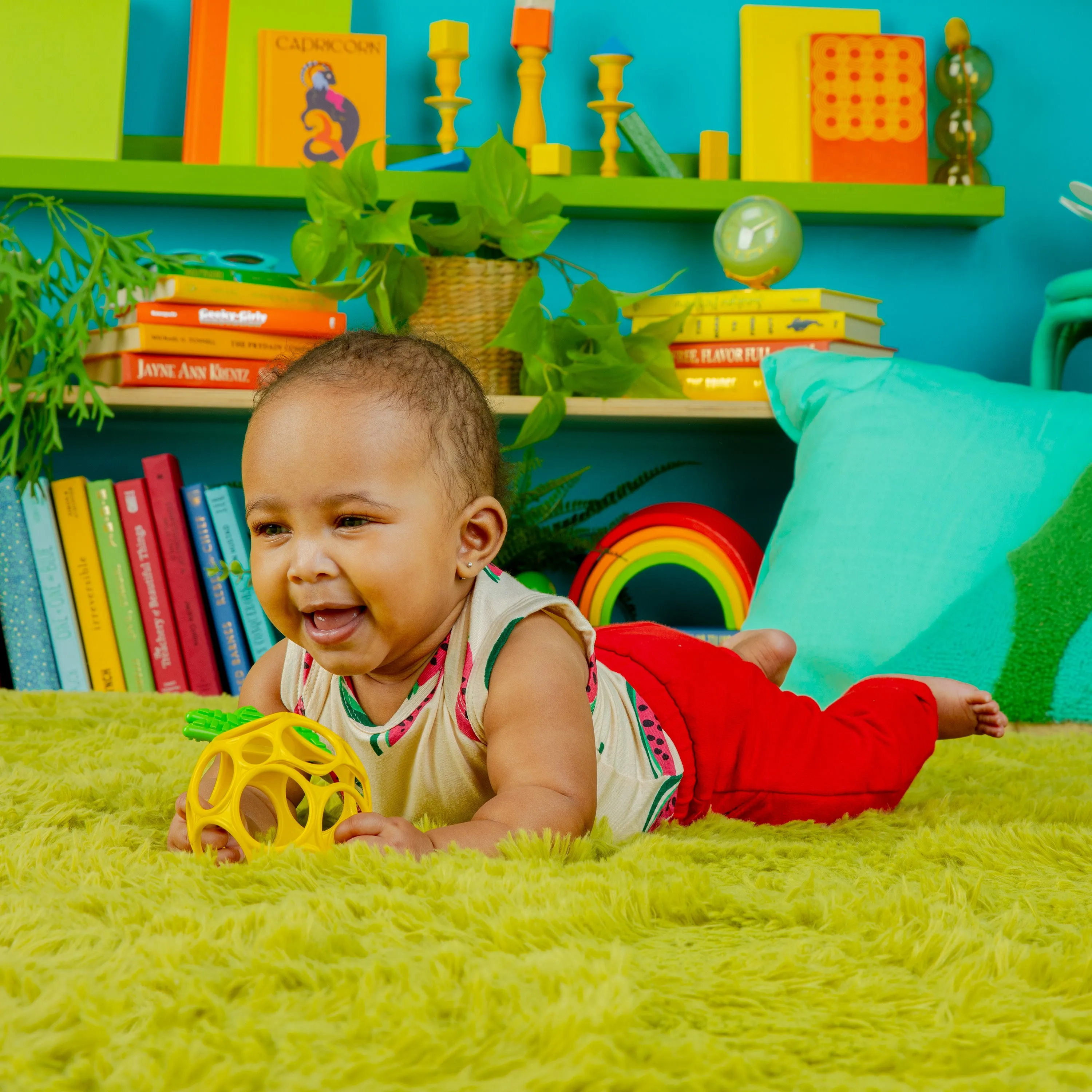 Bright Starts Hold My Own Easy-Grasp Teether Toy  Pineapple