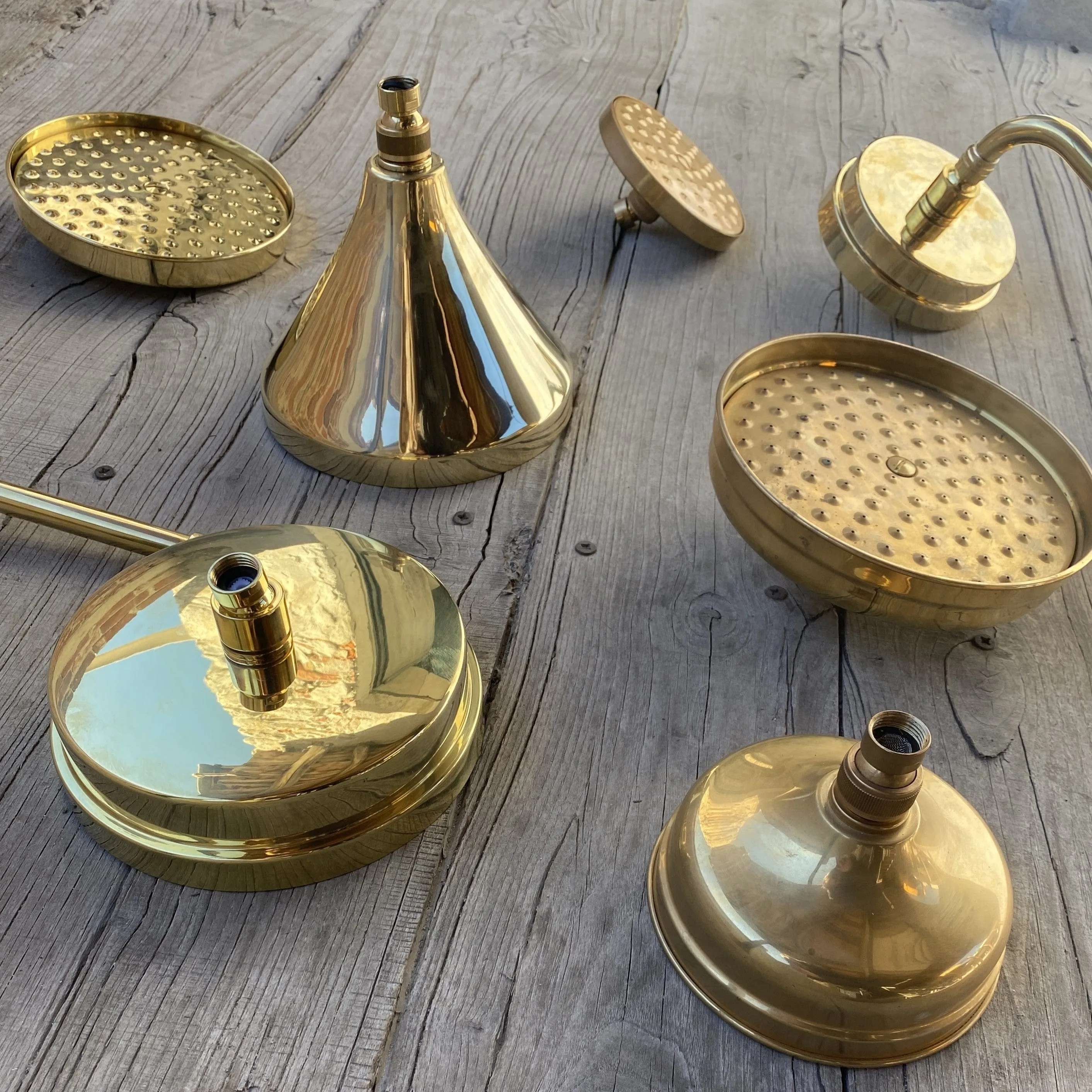 BTS49 Classic column shower solid brass
