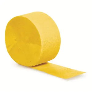 Bulk School Bus Yellow Crepe Streamer 81 ft (12 per Case)