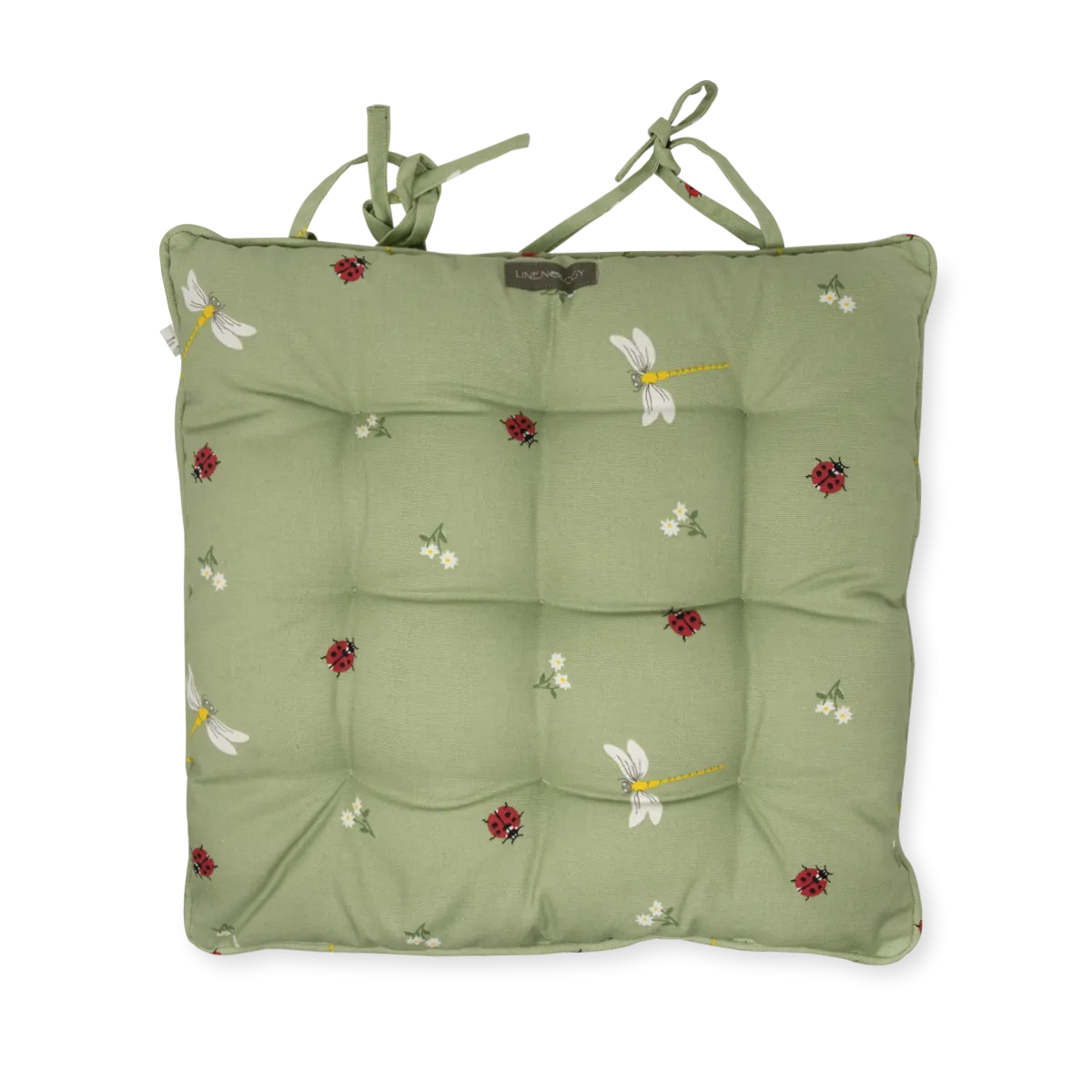 Chair Pad with Ties - Ladybird
