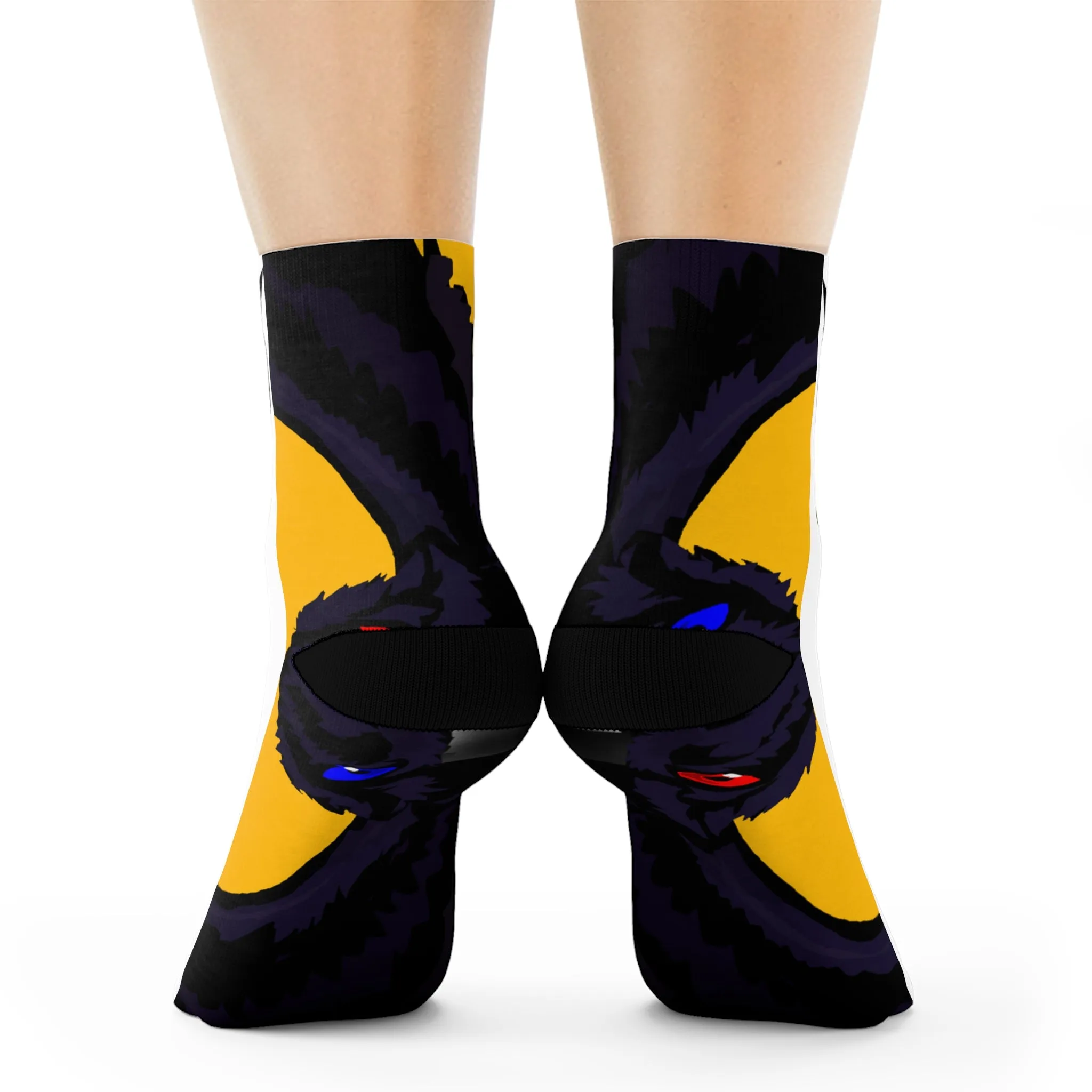 Crowgodshi First Generation Limited Edition White Socks, GOLD LOGO