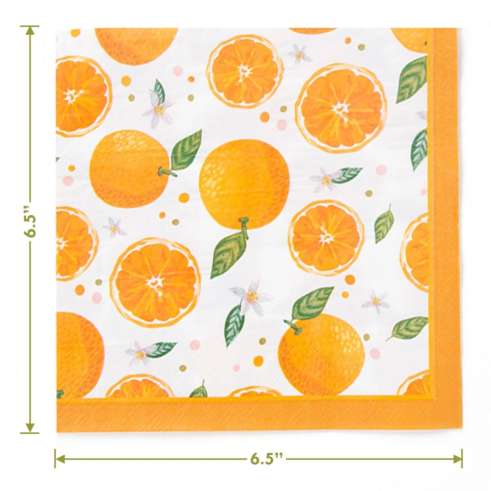 Little Cutie Party Clementine Orange Citrus Paper Dinner Plates and Napkins (Serves 16)