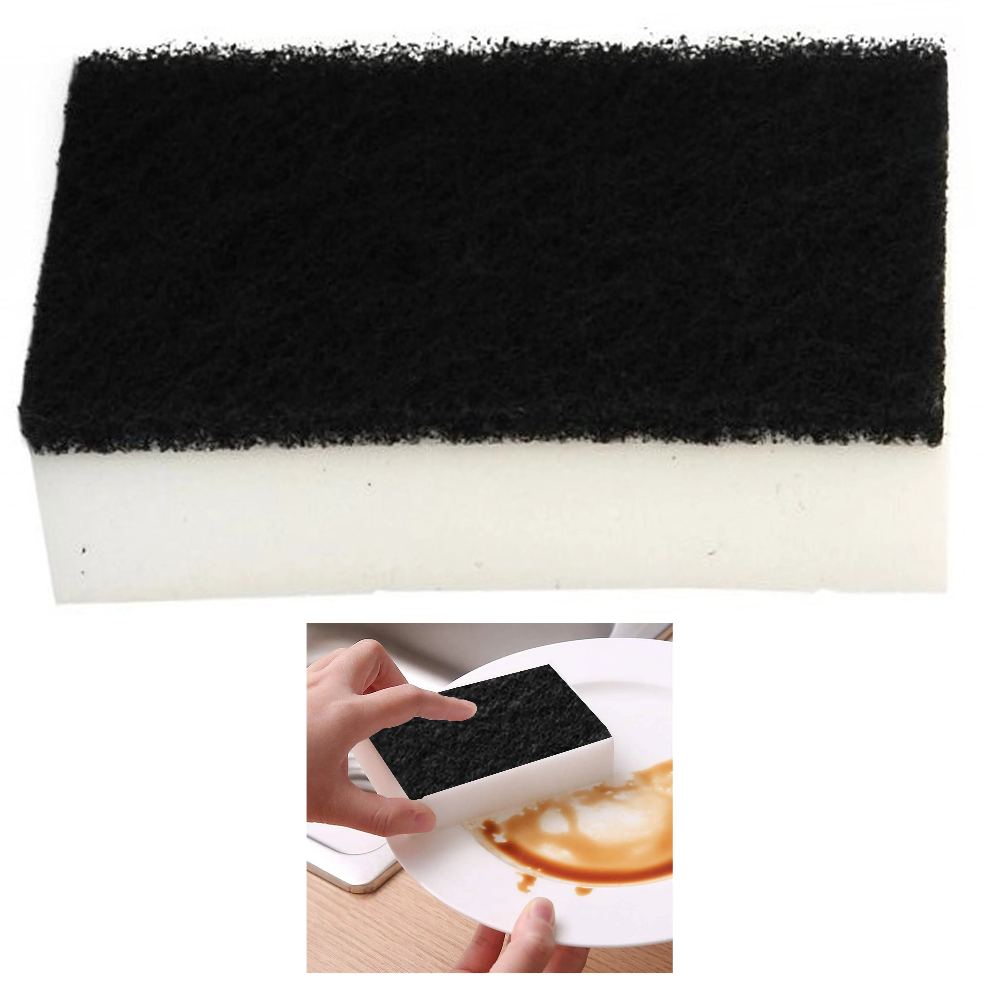 Lot of 24 Pcs Sponge Scrubber Scrub Scourer Wash Clean Dish Pads White Eraser