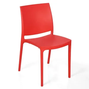 Merel Novella Plastic Chair Bright Red