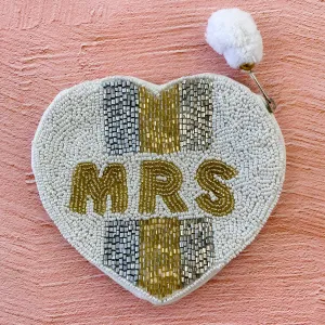 MRS Heart Shaped Gold/Silver Pouch