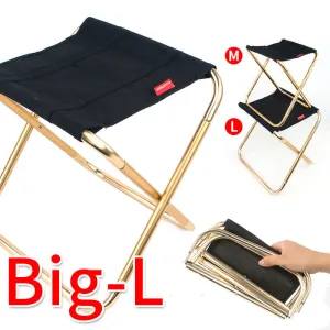 New folding stool large 7075 aluminum alloy outdoor portable barbecue fishing folding chair.