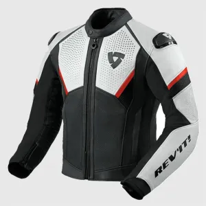 New High Quality Revit Matador Leather Jacket Black / Neon Red / White