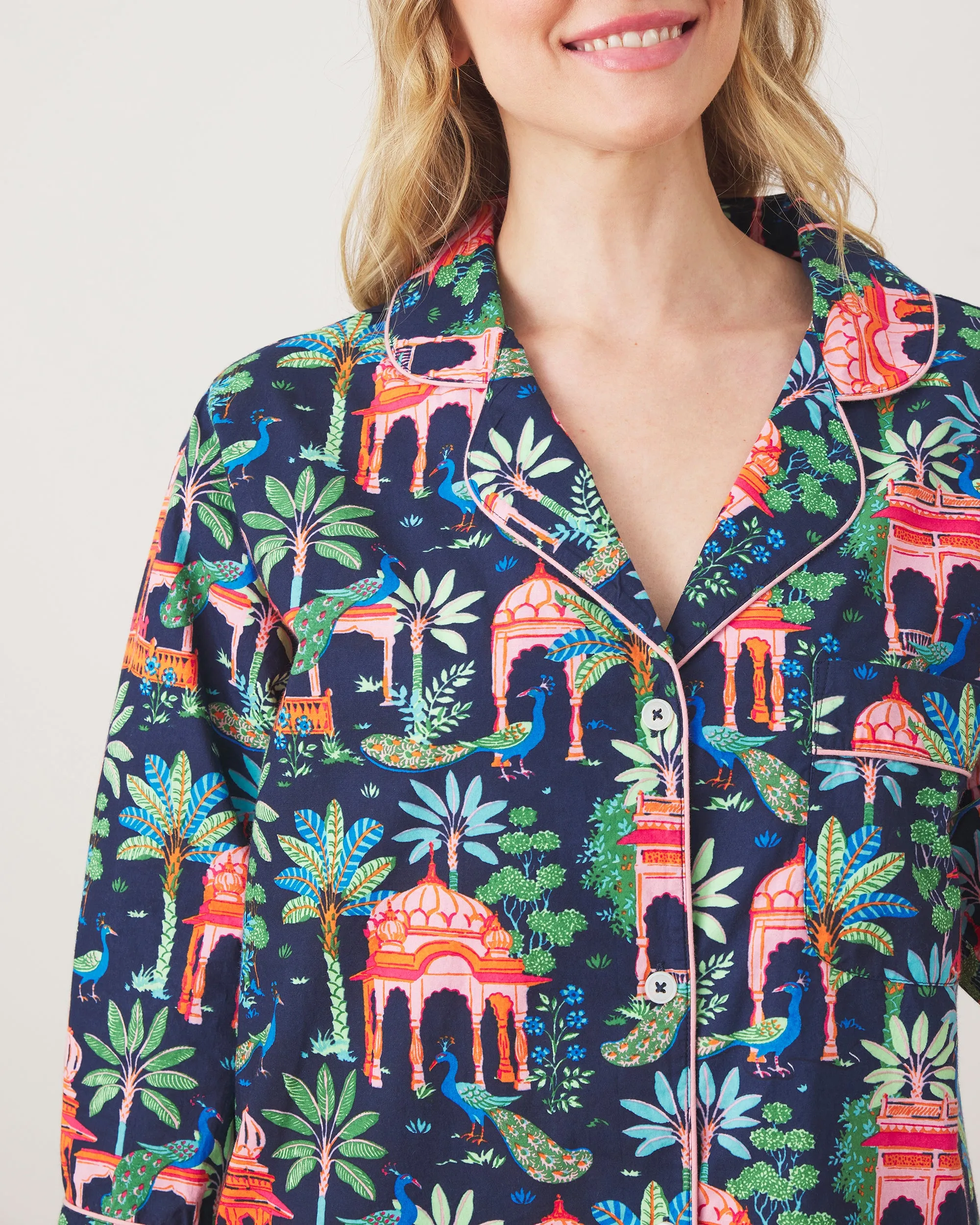 Peacock Palace - Sleep Shirt - Deep Navy