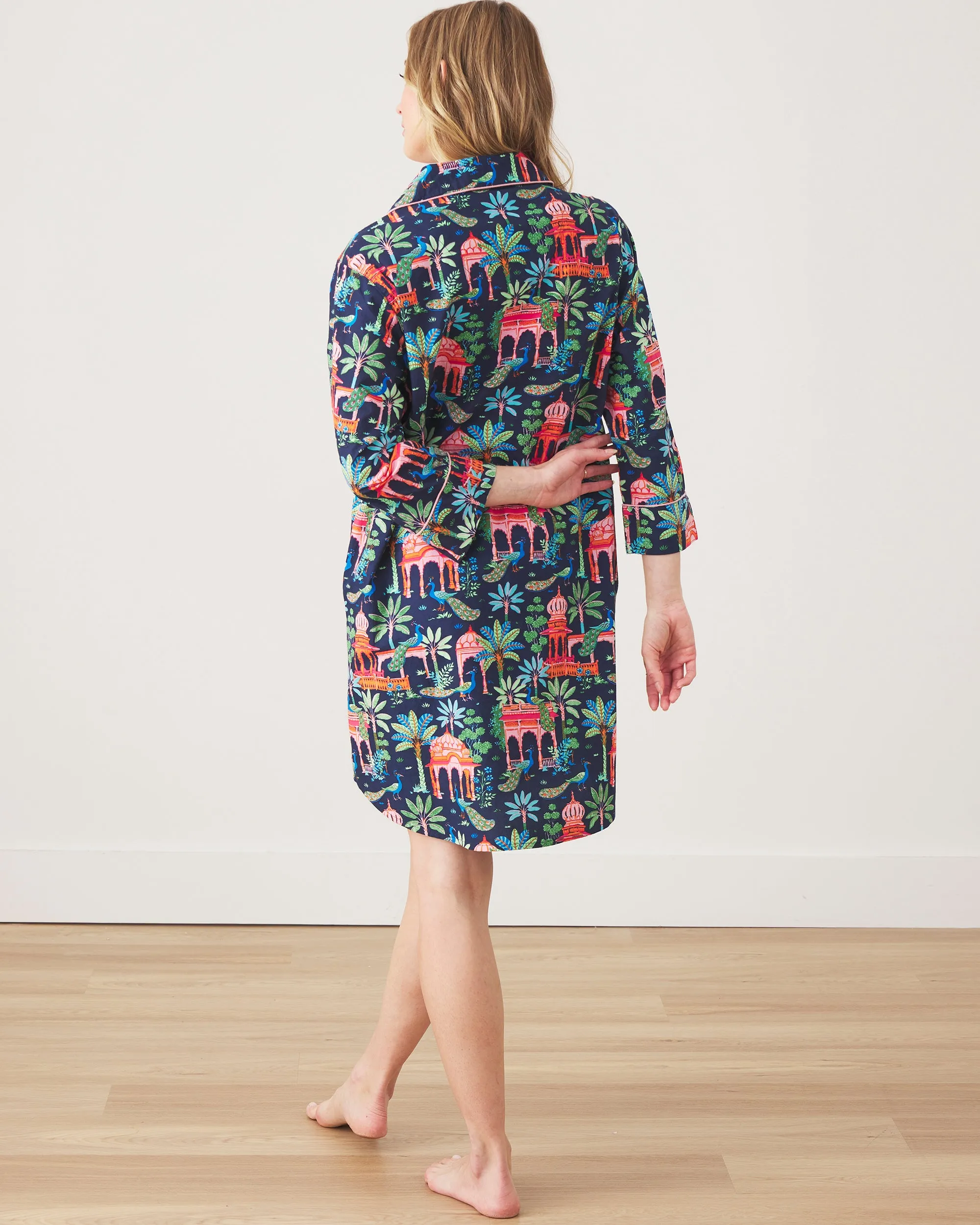 Peacock Palace - Sleep Shirt - Deep Navy