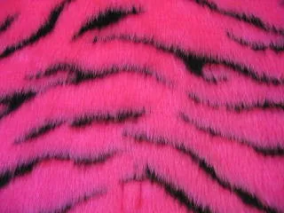 Pink and black fuzzy faur fur tiger stripe print shoulder strap pad
