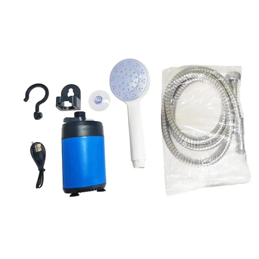 Portable Shower Camping Outdoor Shower Handheld Electric Shower Battery Powered Compact Handheld Rechargeable Showerhead