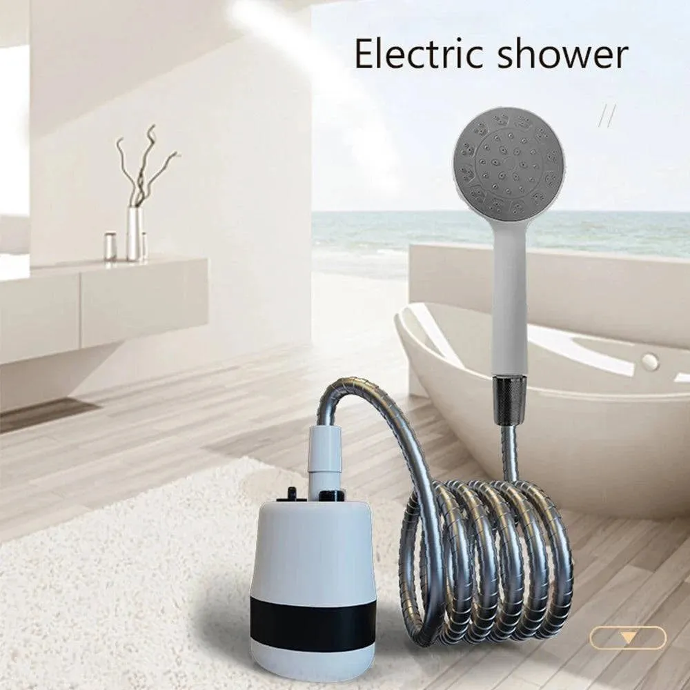 Portable Shower Camping Outdoor Shower Handheld Electric Shower Battery Powered Compact Handheld Rechargeable Showerhead