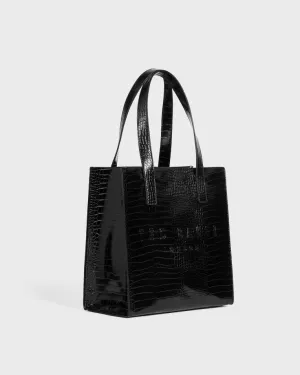 Reptcon Croc Detail Small Icon Bag Black