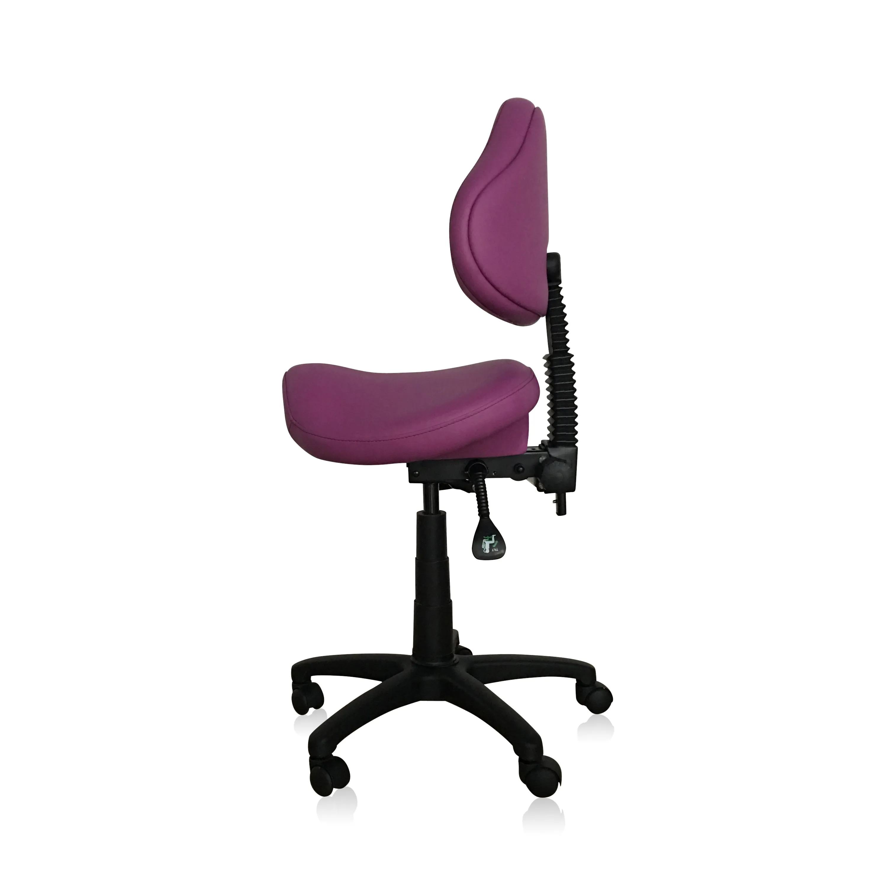 Saddle Shape Stool with Back Support and 500lbs Weight Capacity