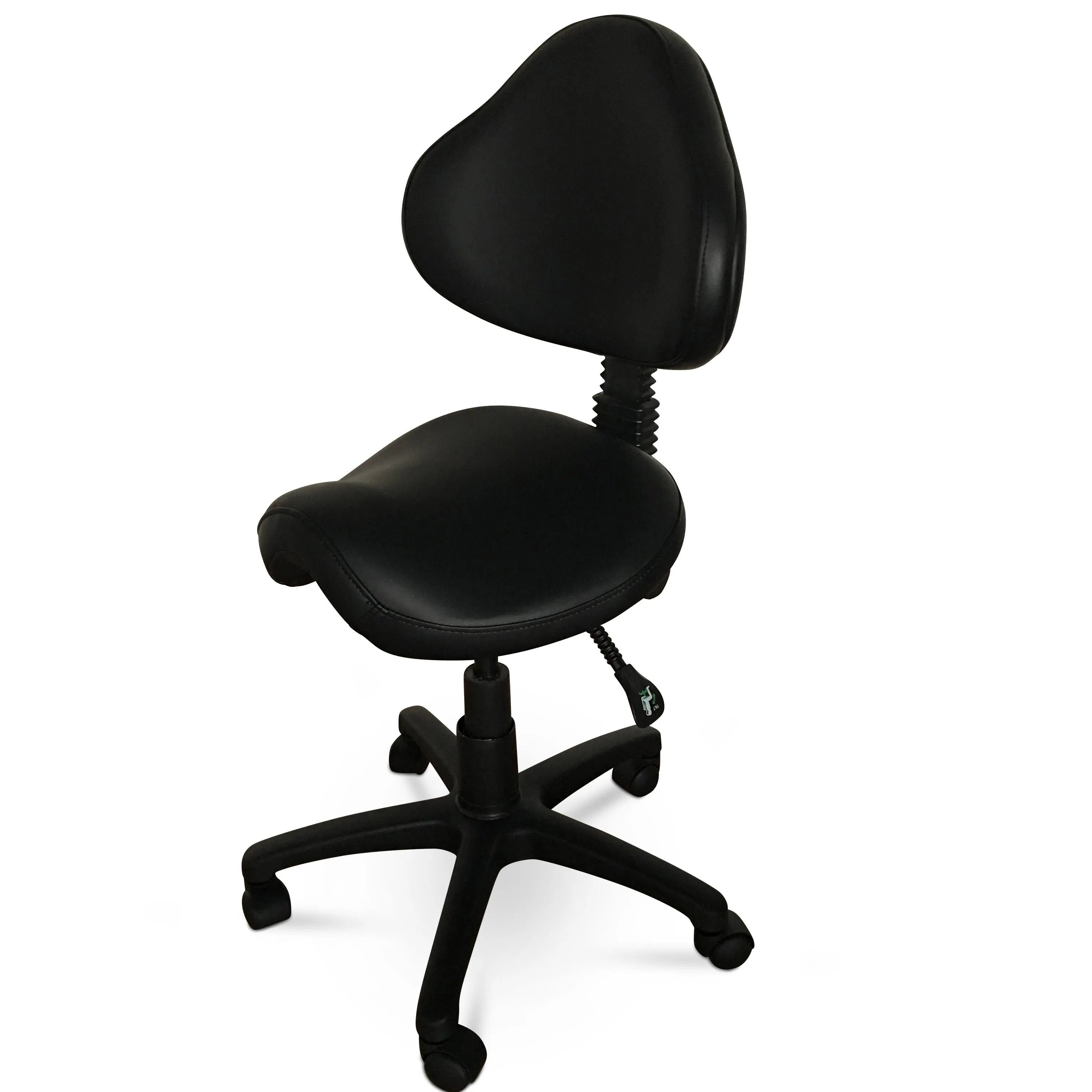 Saddle Shape Stool with Back Support and 500lbs Weight Capacity