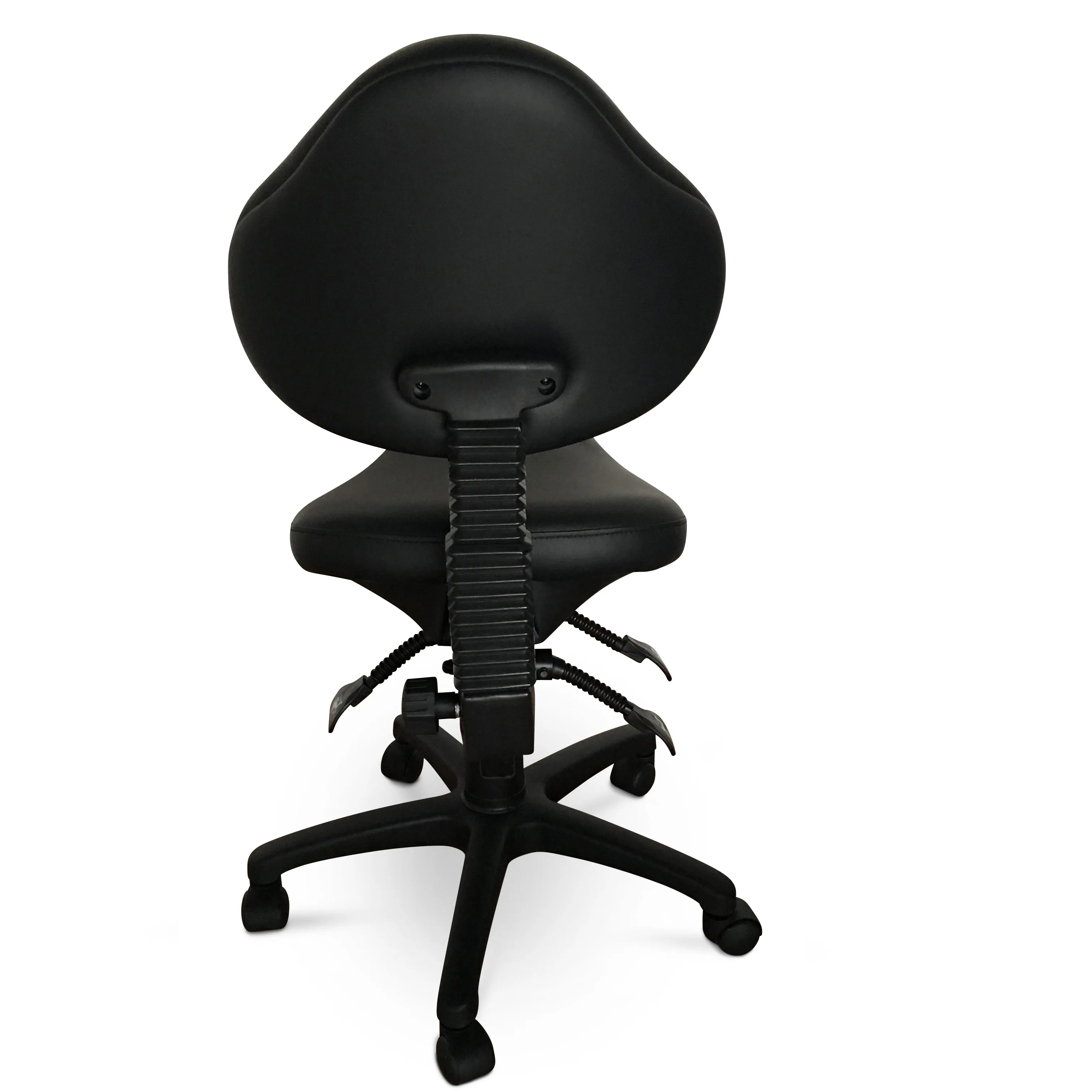 Saddle Shape Stool with Back Support and 500lbs Weight Capacity