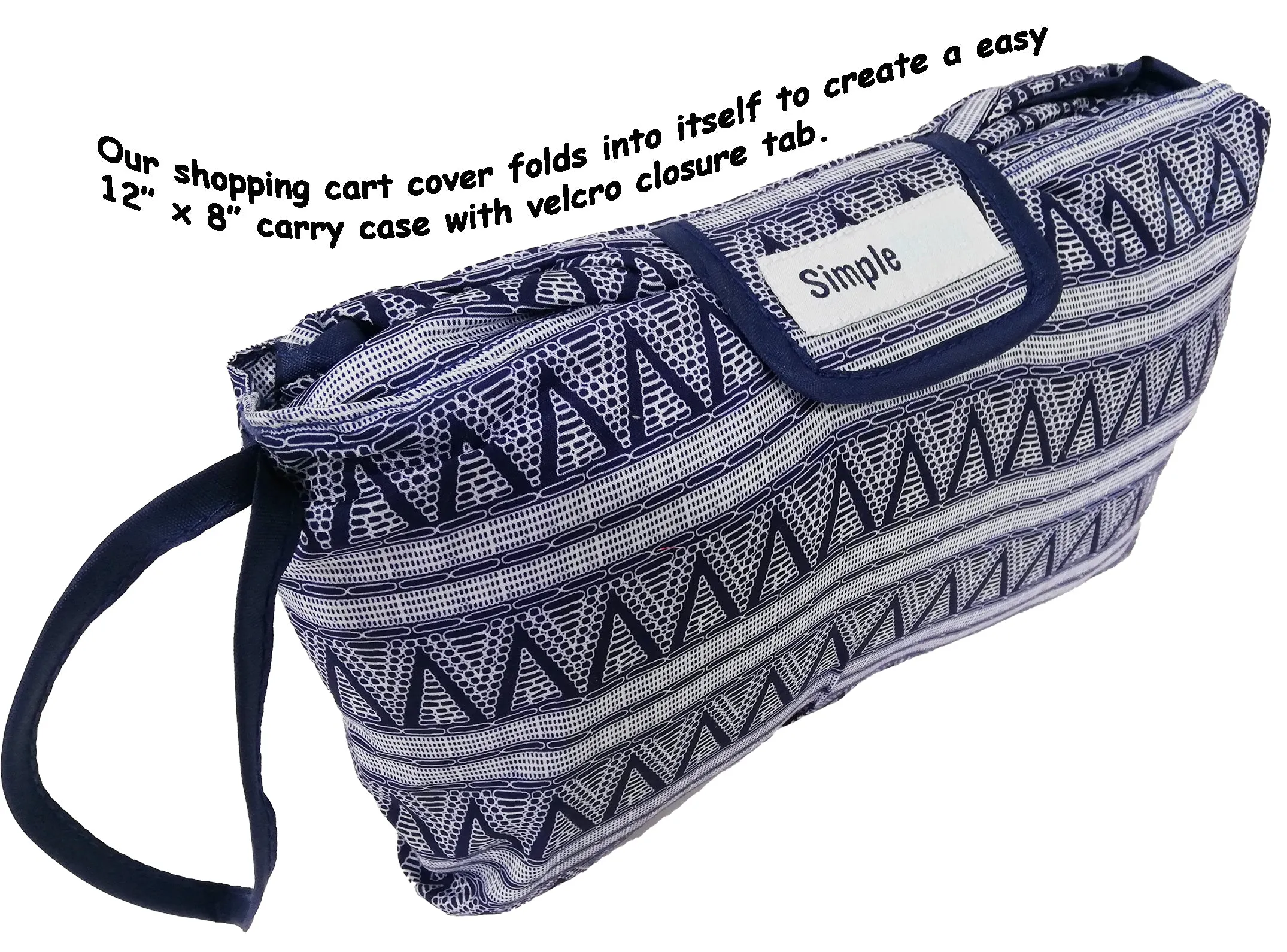 Simple Being Blue Shopping Cart Cover