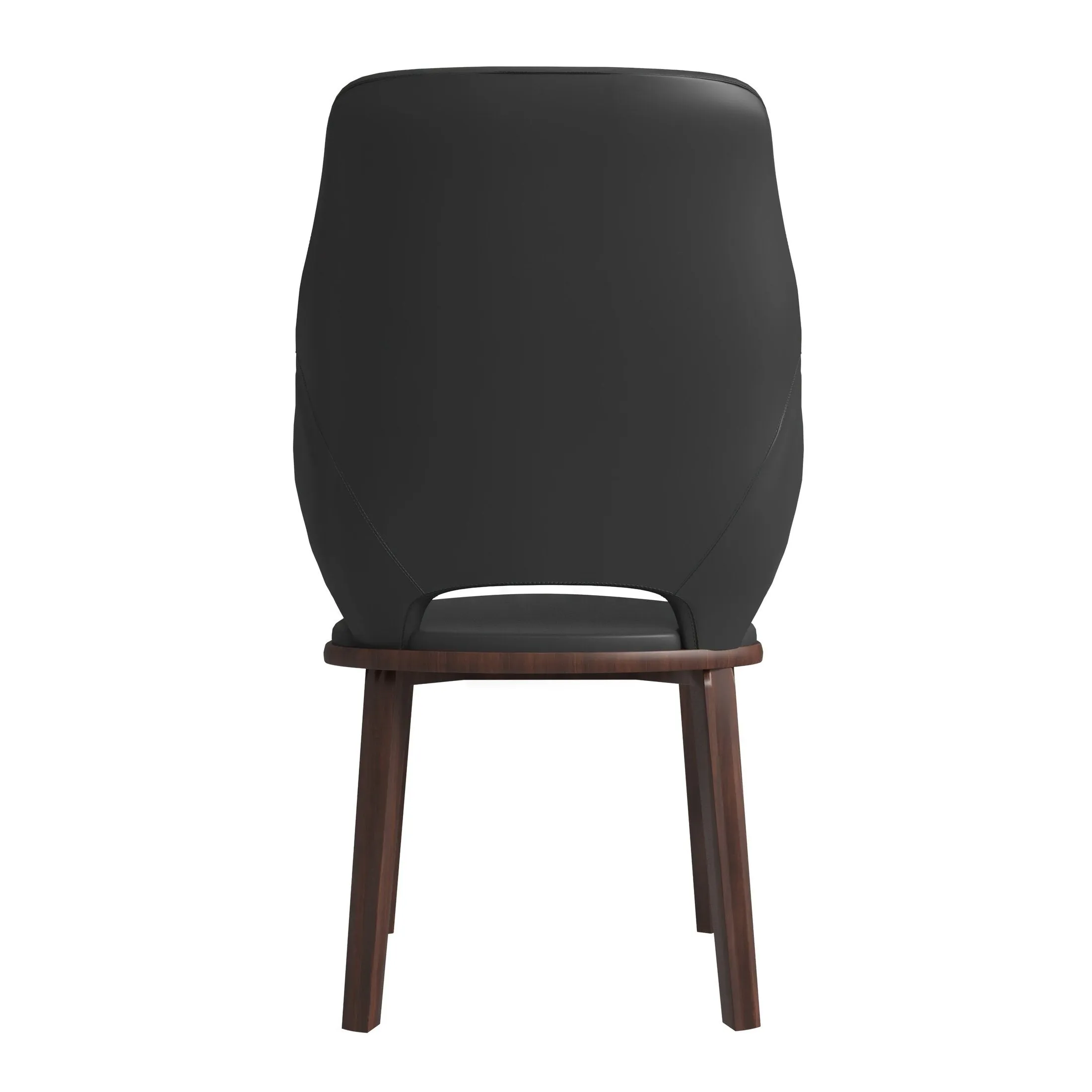 Vivara Dining Chair Upholstered in Leather with Rubberwood Base Set of 4