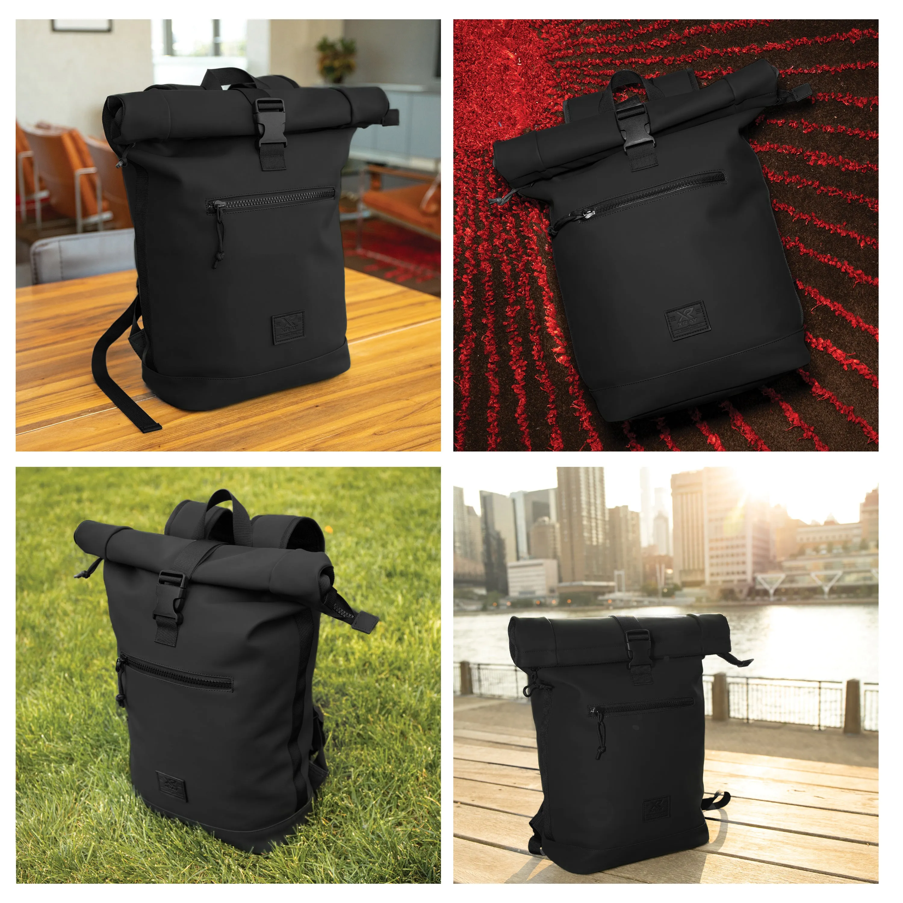 X RAY Men's Women's Waterproof Expandable Roll Top Backpack for Unisex