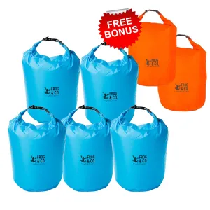 ZIPIFY - 5 BLUE DRY BAGS   2 ORANGE DRY BAG